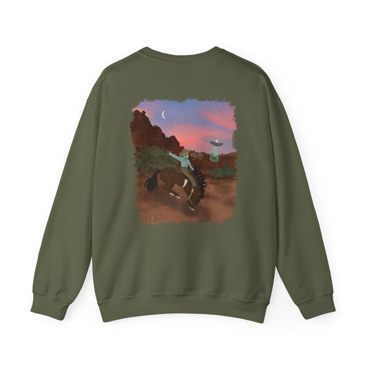 Olive Blowin Smoke Crewneck Sweatshirt