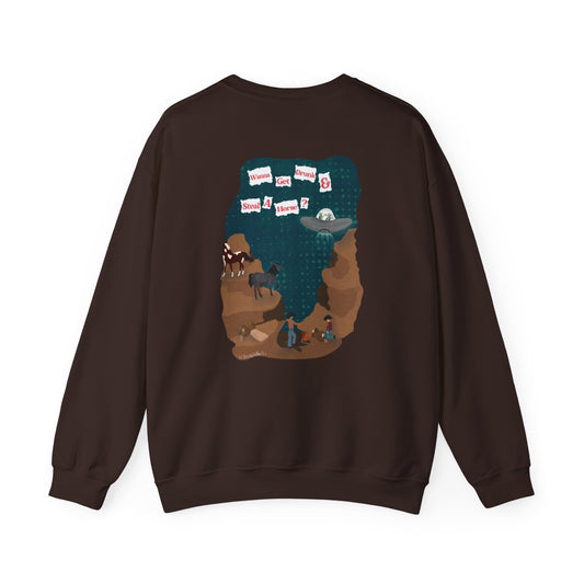 Coffee Brown Let’s Get Drunk & Steal A Horse Crewneck Sweatshirt